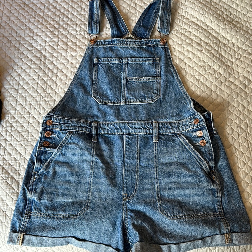 Jean short overalls